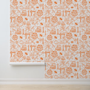 Papel Pintado Ingeniero arquitectónico blanco y marrón