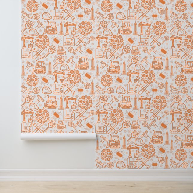 Papel Pintado Ingeniero arquitectónico blanco y marrón (Solicitud)