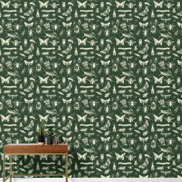 Papel Pintado Insecto crema de insectos de antigüedades científi