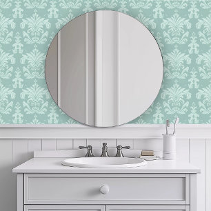 Papel Pintado Intrincado monocromático Verde azulado