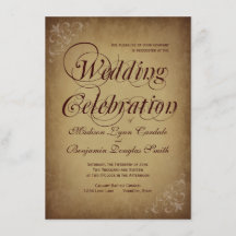 Papel pintado Invitaciones a matrimonio rústico