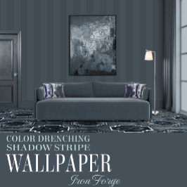 Papel Pintado Iron Forge Six Inch Shadow Stripe