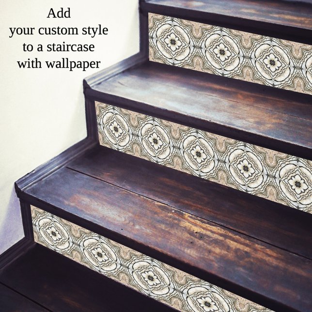 Papel Pintado Italian Mosaic Inspired Pattern (Italian wallpaper created from animal patterns. Inspired by Mediterranean mosaic floors.)