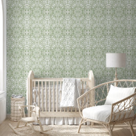 Papel Pintado Jardín Botánico de Mazipoodles - Verde de Mint Dus
