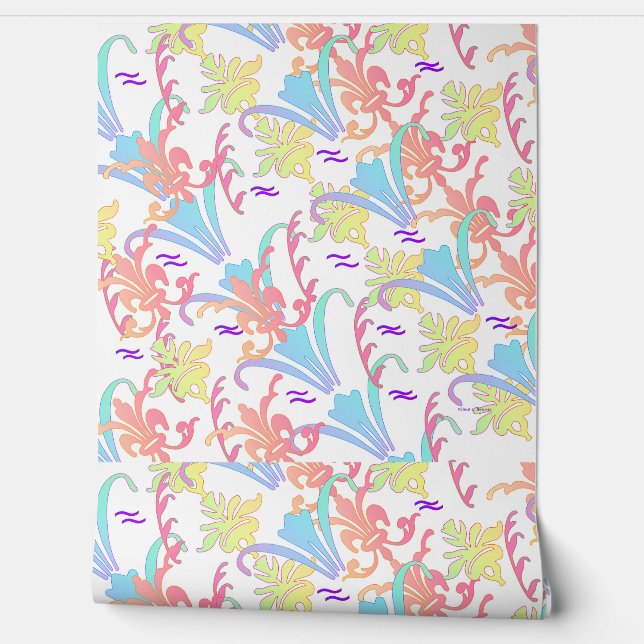 Papel Pintado Jardín de flores (Desenrollar)