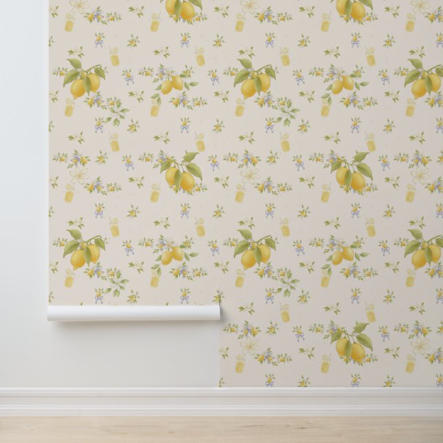 Papel Pintado Jardín de limoneros con ratones (Solicitud)