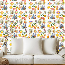 Papel Pintado Jardín de primavera mariposa Arcoiris Sunshine Gre