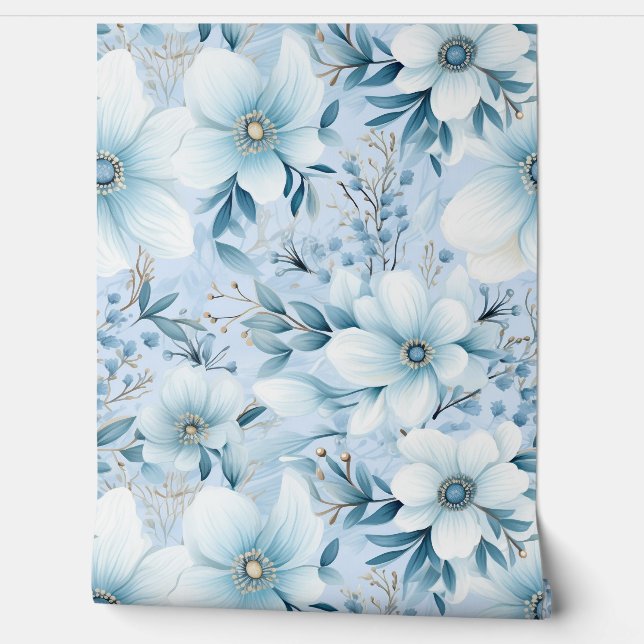 Papel Pintado Jardín Glacial Invierno Botánico (Desenrollar)