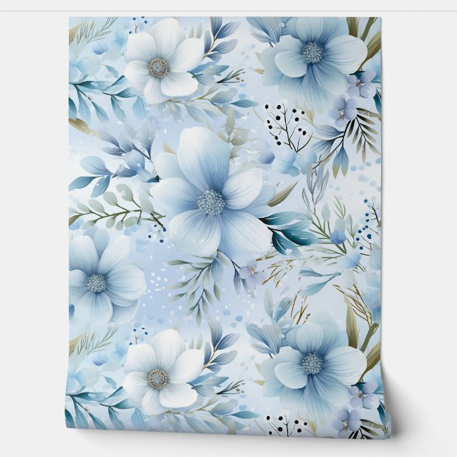 Papel Pintado Jardín Glacial Invierno Botánico (Desenrollar)