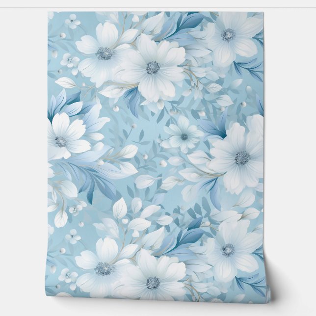 Papel Pintado Jardín Glacial Invierno Botánico (Desenrollar)