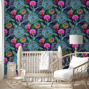 Papel Pintado Jardín Tropical de Suculentas