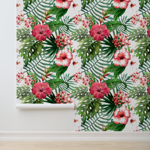 Papel Pintado Jardín Tropical Hibiscus