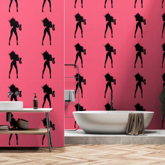 Papel Pintado Jazz Music Saxofhone Player Woman Personalizado Co (Baño)