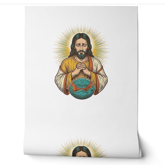 Papel Pintado Jesús decepcionado Bola de ejercicio desinflada Fr (Desenrollar)