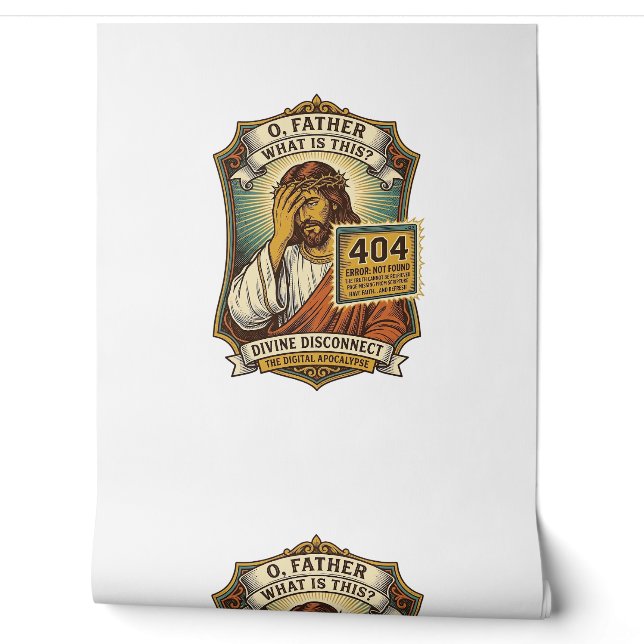 Papel Pintado Jesús Divertido Error 404 Humor Desarrollador Web  (Desenrollar)