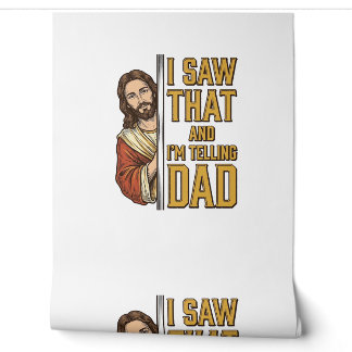 Papel Pintado Jesús divertido Lo vi y se lo voy a contar a papá
