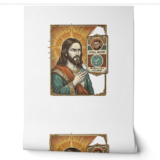 Papel Pintado Jesús Falso Verificado Marca de Verificación Estaf