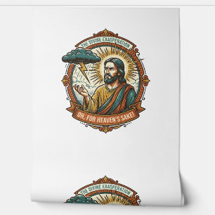 Papel Pintado Jesús molesto Nube oscura de lluvia Relámpago Clim