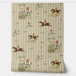 Papel Pintado Jinetes de caballos persiguiendo zorros vintage sa