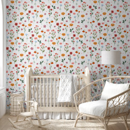 Papel Pintado Joyful Meadow of Flowers