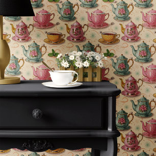 Papel Pintado Juego de té vintage