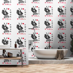 Papel Pintado Jugador de guitarra rock and Roll Music
