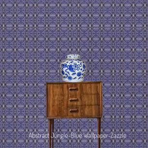 Papel Pintado Jungle-Blue abstracto