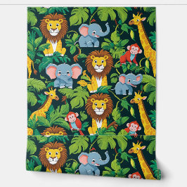 Papel Pintado Jungle Safari Animals Kids's Peel and Stick