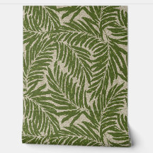 Kahanu Palms Textura Hawaiana Faux Linen - Olive