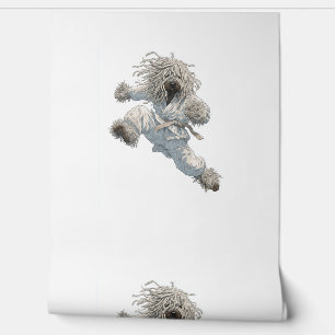 Papel Pintado Karate Komondor - Perro luchador esponjoso