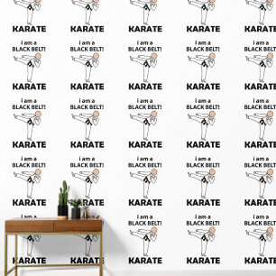 Papel Pintado Karate soy un cinturón negro de Karate