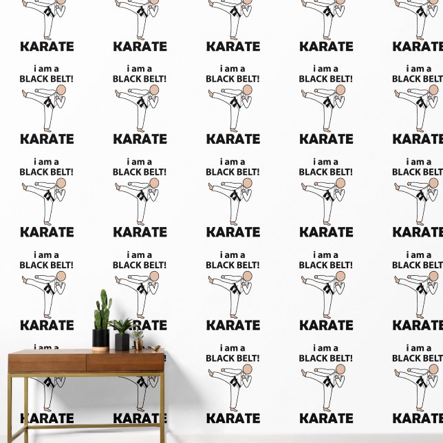 Papel Pintado Karate soy un cinturón negro de Karate (Pasillo)