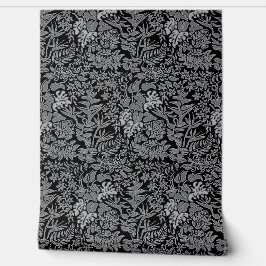 Papel Pintado Kauai Morning Protea Floral Hawaiana - Negro