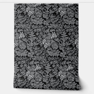 Papel Pintado Kauai Morning Protea Floral Hawaiana - Negro