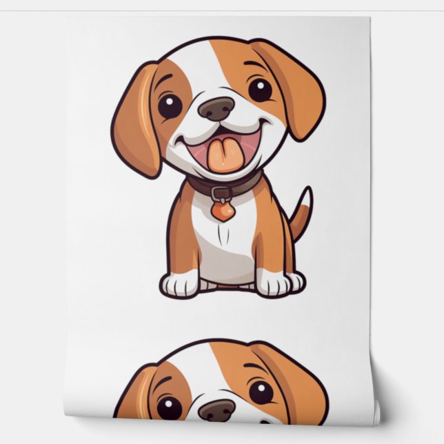 Papel Pintado Kawaii Beagle Puppy (Desenrollar)