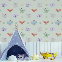 `Kids Colorful Butterfly Mint Green