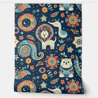 Papel Pintado Kid's Room Animal Paisley
