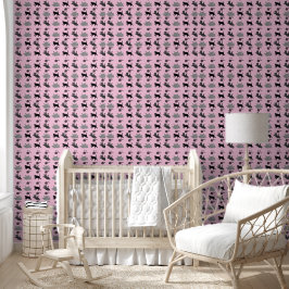 Papel Pintado Kittens & Yarn Pink