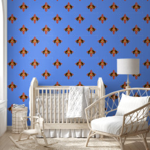 Papel Pintado Kokopelli, nativo americano, símbolo Kachina Zia 1