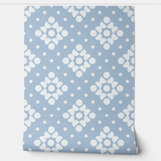 Papel Pintado (L) 2502222B Retro Dotty Diamond Blue Background