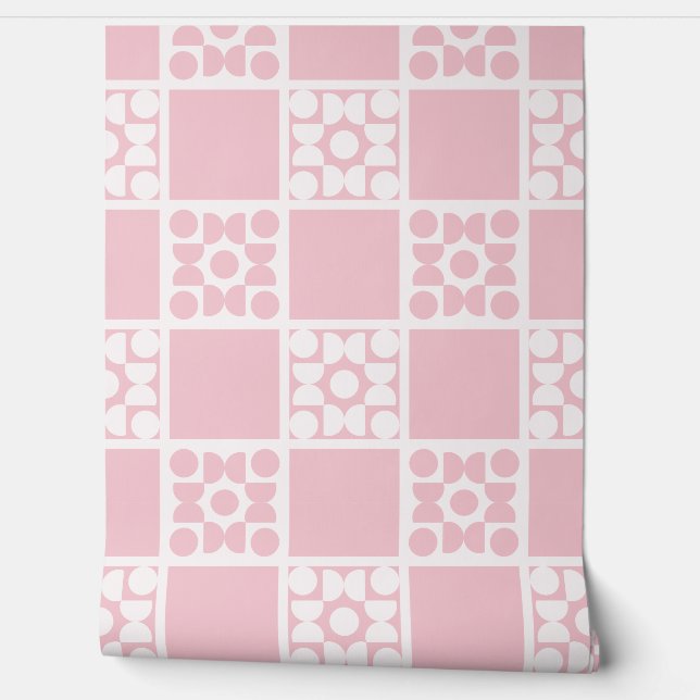 Papel Pintado (L) 2502223A Retro Geometric Tiles Pink (Desenrollar)