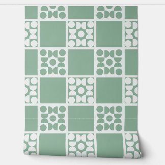 Papel Pintado (L) 2502223C Retro Geometric Tiles Green