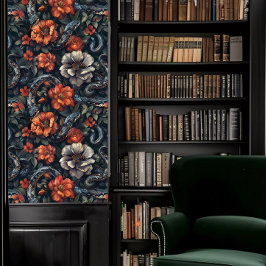 Papel Pintado La academia oscura serpientes y flores de coral y 