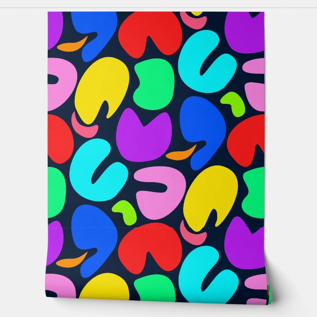 Papel Pintado La alegría de los colores (oscuro) (Desenrollar)