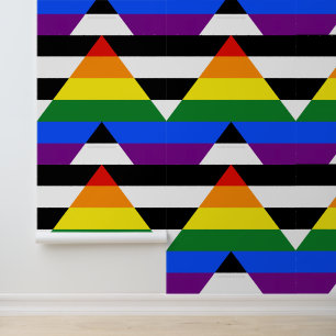 Papel Pintado La bandera de aliado heterosexual de SlipperyJoe c