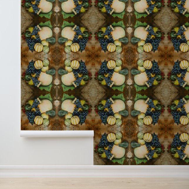 Papel Pintado La cosecha de otoño con vida residual con calabaza (Solicitud)