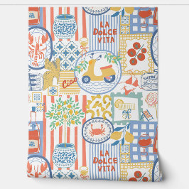 Papel Pintado La Dolce Vita Italian Summer Lemons Mediterranean