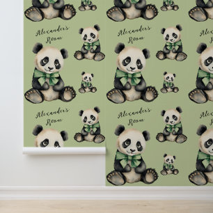 Papel Pintado La jungla personalizada de Baby Panda