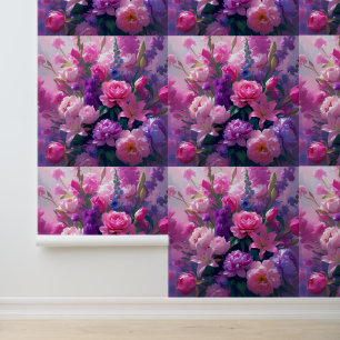 Papel Pintado La Rosa romántica de peones Lily Peel y la decorac