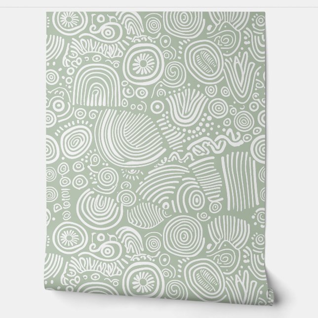 Papel Pintado La serenidad de los sabios: Doodle caprichoso (Desenrollar)